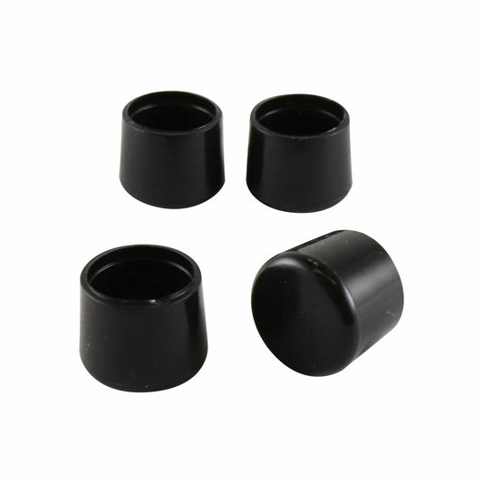 Surface Gard 13mm Round Black Plastic Chair Tips 4 Pack - Black - Auzzistore