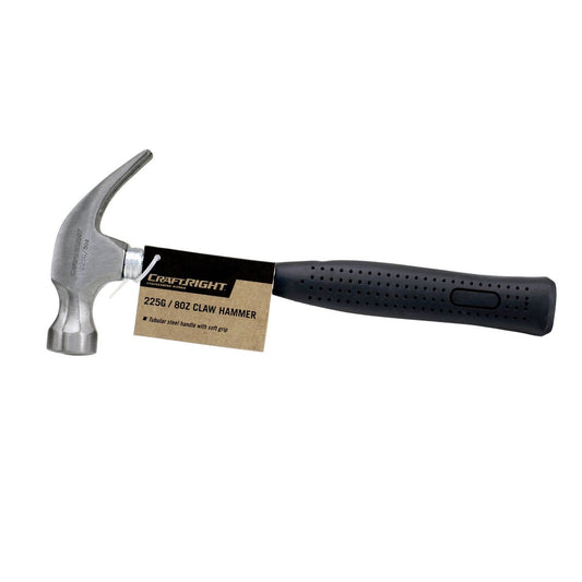 Craftright Steel Claw Hammer - 8oz - 45# Steel - Rubber Grip – view 2 - Auzzistore
