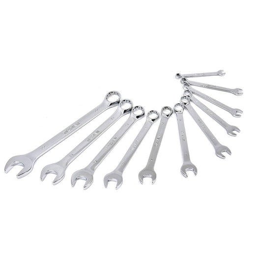 Trojan 11 Piece Metric Combination Spanner Set - 6mm to 22mm - Chrome Vanadium