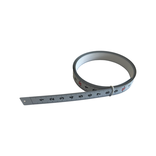 Crescent Lufkin Self Adhesive Bench Top Tape 2m x 13mm - Steel - Silver - Accurate Measurements - Auzzistore