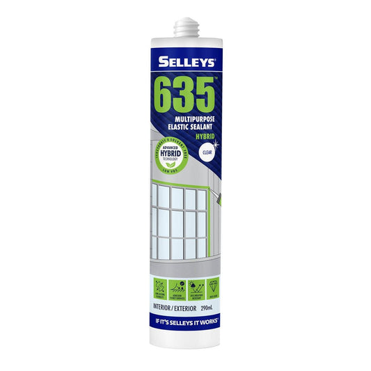 Selleys Clear 635 Multipurpose Sealant 290ml - 100% Clear - UV Resistant