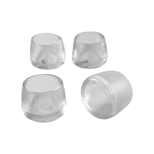Surface Gard Clear Round Chair Tip 20mm Plastic 4 Pack Easy Glide - Auzzistore