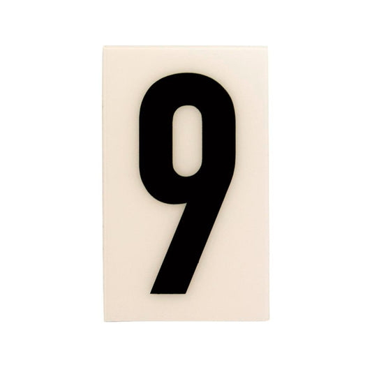 Sandleford Self Adhesive House Number 9 - 60mm - White - Durable Polycarbonate - Auzzistore