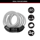 Master Lock Combination Bike Lock - 1.8m x 8mm Braided Steel - Keyless Security