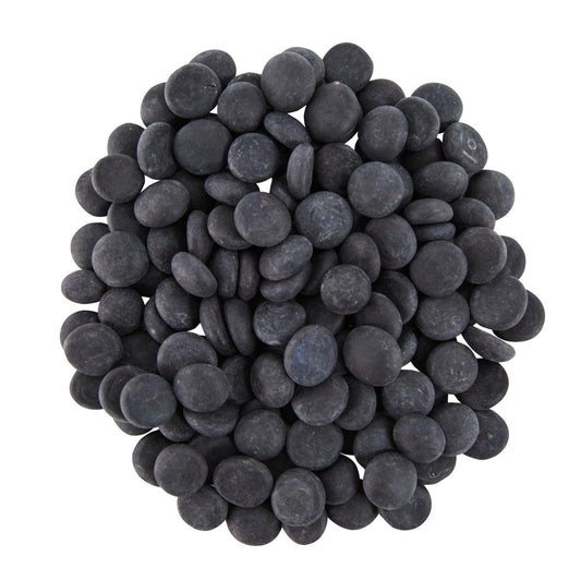 Tuscan Path Frosted Black Glass Decorative Pebbles 1kg 17-19mm - Auzzistore