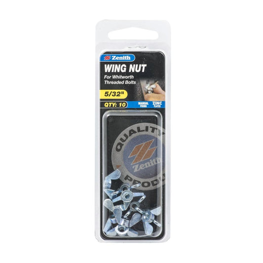 Zenith 5/32" Zinc Plated Wing Nuts – 10 Pack - Auzzistore