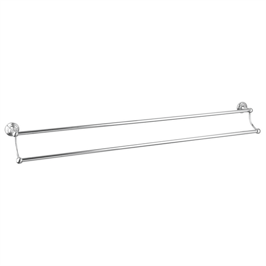 Mondella Double Towel Bar 935mm Chrome Plated Metal Easy Install - Auzzistore