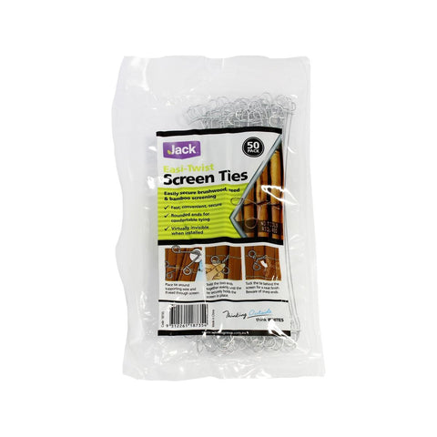 Jack Easi-Twist Screen Ties - 50 Pack - 1mm Galvanised Steel - Secure Fit - Auzzistore