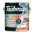 Taubmans 2L White Low Sheen All Weather Exterior Paint - Mould Resistant - Fast Drying