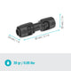 Gardena 13mm Micro Irrigation Connector Pack of 3 - Easy Installation - Black