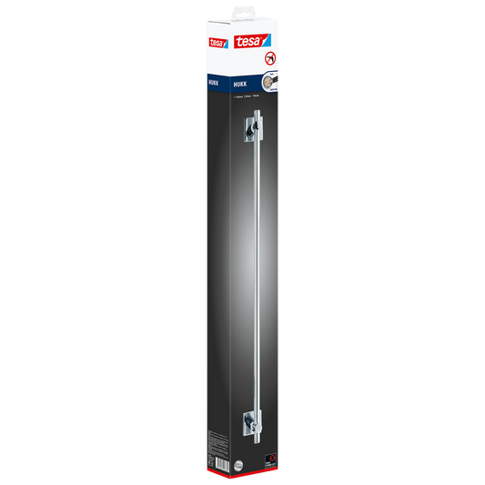 Tesa Hukk Single Bath Towel Rail - 90mm x 700mm - Chrome – view 2