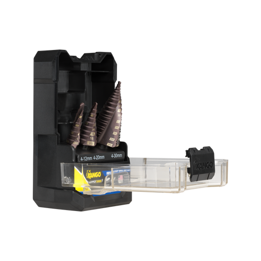 Kango Hypertorque Step Drill Bit Set - 3 Piece - 4-12mm, 4-20mm, 4-30mm - Metal Drilling – view 2