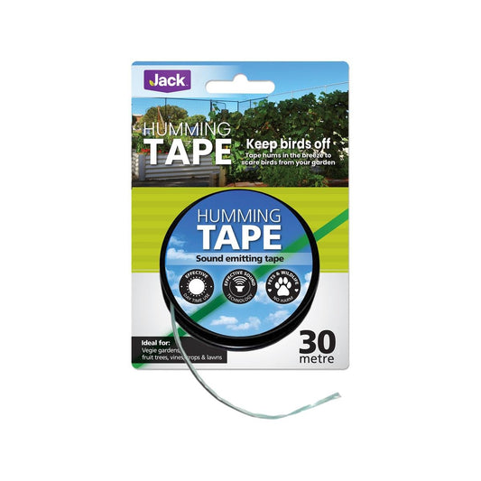 Jack Pest Control Humming Tape 30m x 5mm UV Stabilised Garden Deterrent - Auzzistore