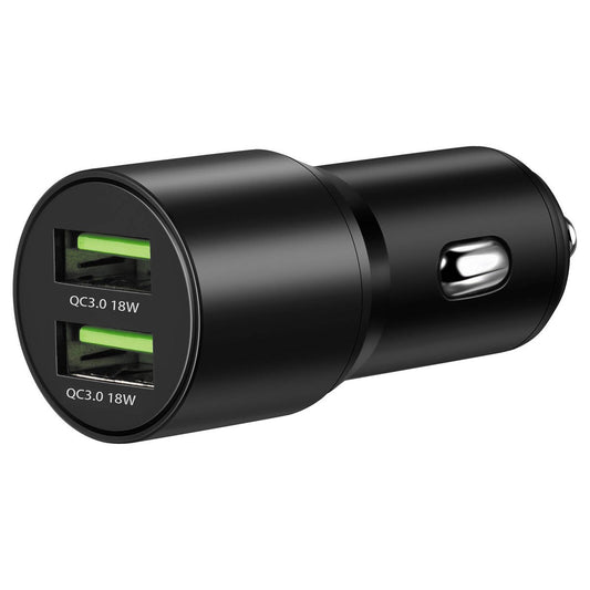 Antsig 36W 2 Port USB Car Charger - Dual USB-A - Metal Housing - Safe Charging