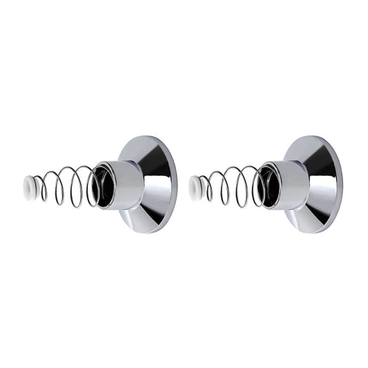 Shaw Mason Chrome Plastic Wall Flange Pair - 65mm x 65mm x 82mm - Easy Install - Auzzistore