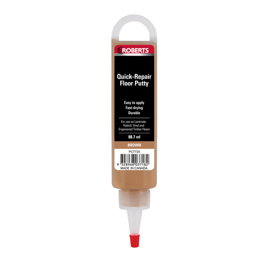 Roberts Quick Repair Floor Putty - Acrylic 88ml - Brown - Fast Drying - Auzzistore