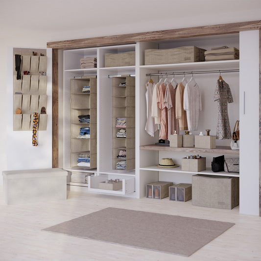 Flexi Storage Wardrobe Ash 16 Pocket Hanging Organiser - 440mm x 1120mm - Space-efficient Storage – view 2 - Auzzistore