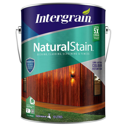 Intergrain 10L Jarrah Redgum Naturalstain Timber Stain - Water-Based Exterior Stain