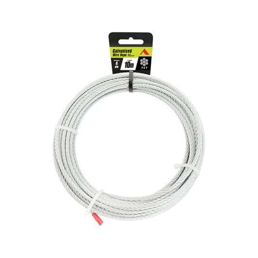 Pinnacle 4mm Galvanised Wire Rope 10m Strong Durable Construction - Auzzistore