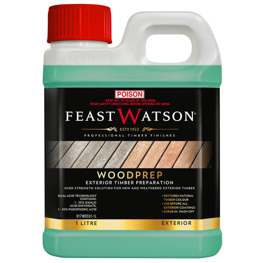 Feast Watson Woodprep Cleaner - 1L - Timber Preparation - Dual Acid Formula