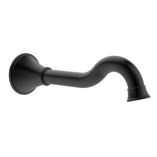 Mondella Black Matte Maestro Classic Bath Spout - 214mm - Lead-Free Brass