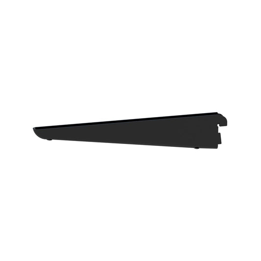 Flexi Storage 270mm Black Double Slot Bracket Steel 40kg Capacity - Auzzistore