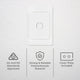Deta White 1 Gang Vertical Switch - Polycarbonate - 2 Way Switching
