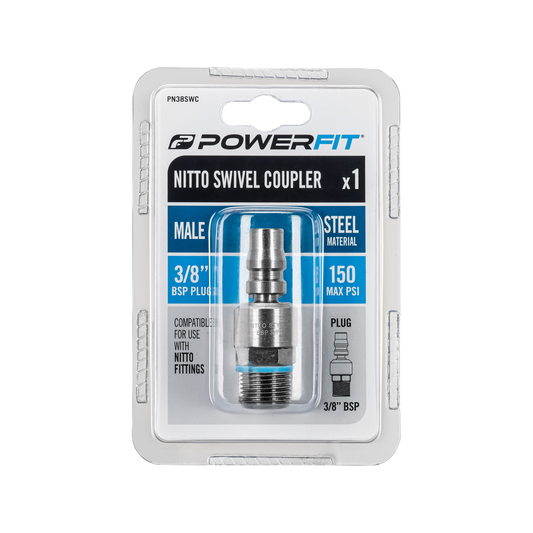 Powerfit Nitto Style Coupler - 3/8" - Steel - Flexible Use – view 2 - Auzzistore