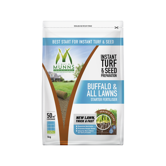 Munns Professional Fertiliser - 5kg - Granular - Lawn Starter – view 2 - Auzzistore