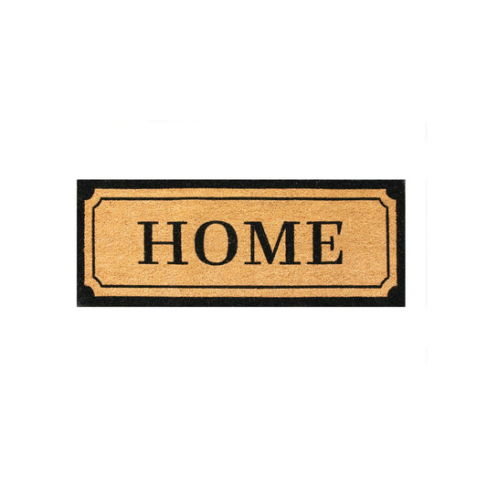 Madras Link Coir Door Mat 45 x 115cm - Black - Non-Slip - Durable