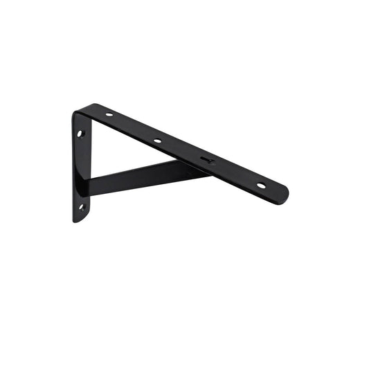 Carinya Black Heavy Duty Straight Stayed Bracket 200x150mm Steel - Auzzistore