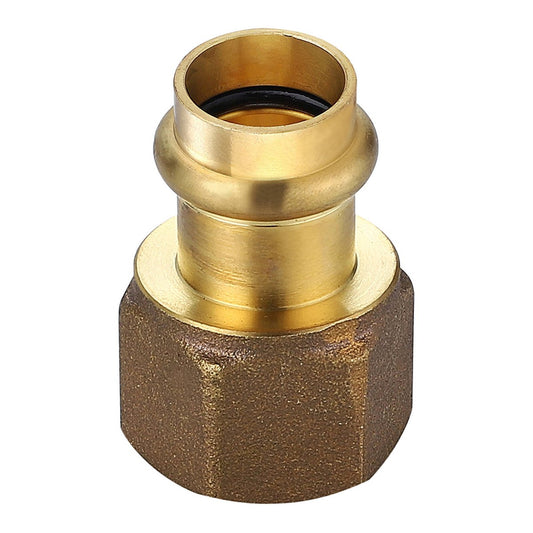 Smartex Press Female Union - 15 x 15mm - Lead Free Brass - Flame-Free Installation - Auzzistore
