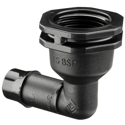 Toro Barbed Female Threaded Elbow - 13 x 15mm - Black - Single - Irrigation