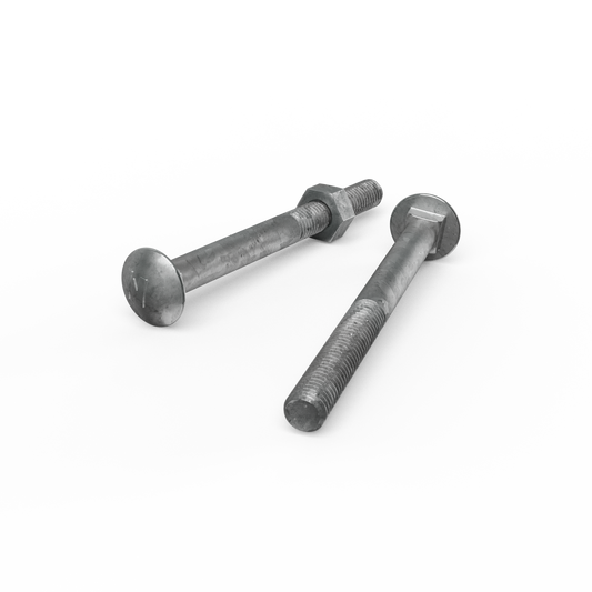 Zenith Hot Dip Galvanised Cup Head Bolts Nuts M8 x 90mm 25 Pack – view 2 - Auzzistore