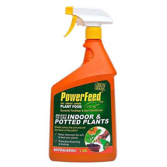 PowerFeed Plant Food - 1.25L - Liquid - Indoor and Potted Plants - Auzzistore