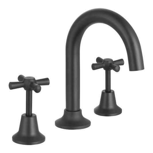 Mondella Matte Black Cadenza Basin Set - 1/2 Turn - 260mm x 190mm - Water Efficient