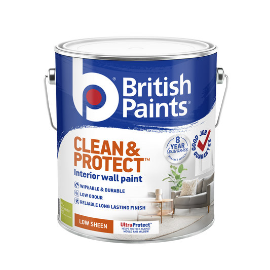 British Paints Mid Low Sheen Interior Paint 4L - Wipeable - Low Odour - Auzzistore