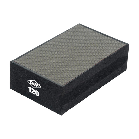 QEP 120 Grit Diamond Sanding Block - 60mm x 95mm - Versatile Smoothing Tool - Auzzistore