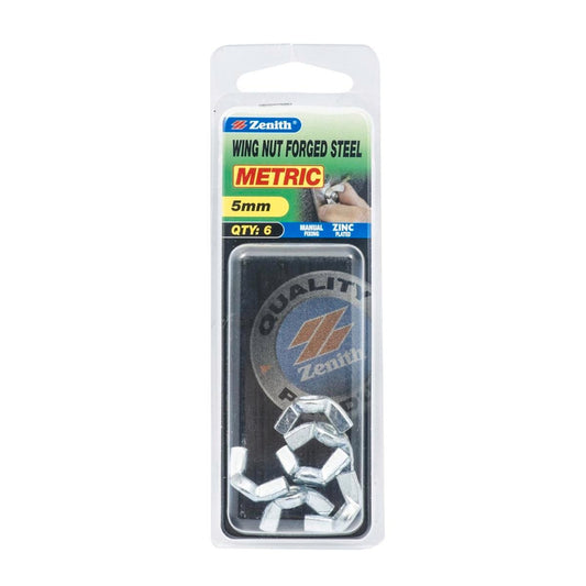 Zenith M5 Zinc Plated Forged Wing Nuts – 6 Pack - Auzzistore