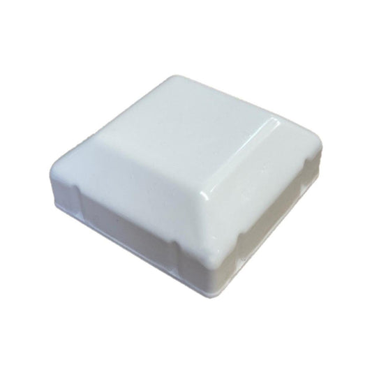 Australian Handyman Supplies Steel Fence Post Cap 50 x 50mm - Surfmist - Galvanised - Easy Installation - Auzzistore