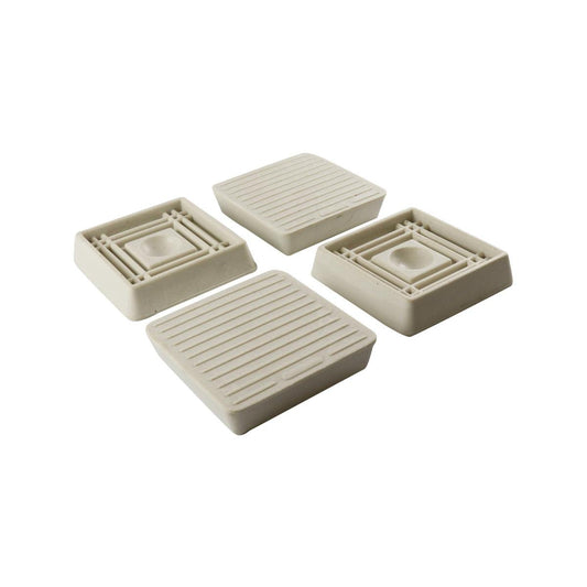 Surface Gard White Rubber Base Castor Cup 4 Pack - 40 x 40mm - Auzzistore