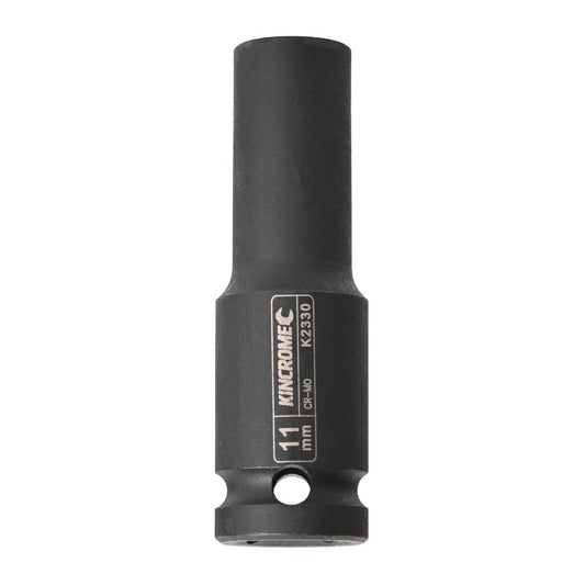 Kincrome 11mm Deep Impact Socket - 1/2 Drive - Chrome Molybdenum Steel - Black - Auzzistore