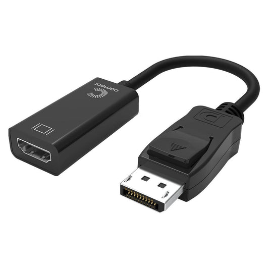 Comsol 20cm Display Port Male to HDMI Female Adapter 4K - Black - 4K Support