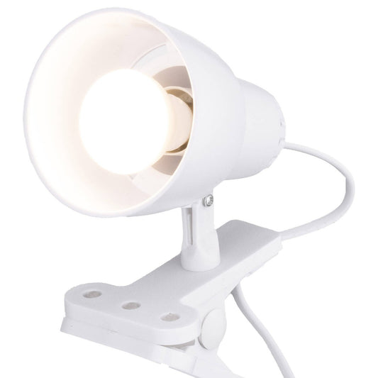 Verve Design White Cassy Clip Lamp - Adjustable Head - Inline Switch - 1.5m Cord – view 2