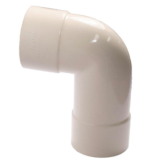 Icon Plastics 65mm Pvc Round Bend Downpipe 95deg Durable Easy Install - Auzzistore