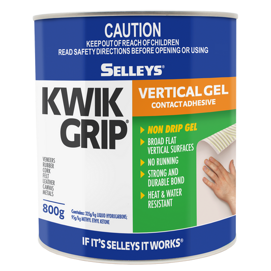 Selleys Kwik Grip Gel Adhesive 800g Solvent-Based Vertical Bonding - Auzzistore