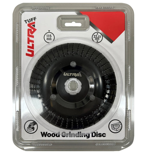 Ultra Tuff Wood Grinding Disc - 115mm - Black - Timber Grinding Tool - Auzzistore