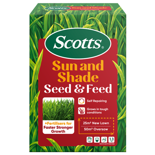 Scotts Lawn Builder 1.3kg Seed & Feed Sun Shade Lawn Seed - Nutrient Rich - Auzzistore