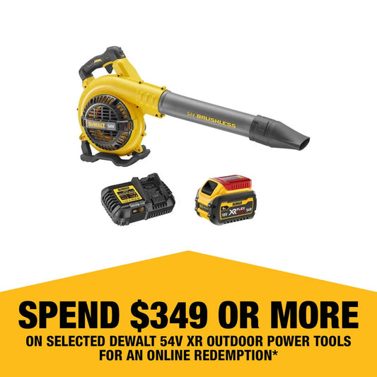 Dewalt 54V XR FLEXVOLT Brushless Blower Kit - 720W - 6.0Ah Battery - 207 km/h Air Speed