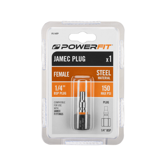 Powerfit Jamec Style 1/4" Female Plug - Steel - 150PSI – view 2 - Auzzistore